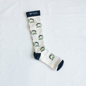 Authentic FIGS Dinosaur Print Knee High Compression Socks Size S Fun Style New